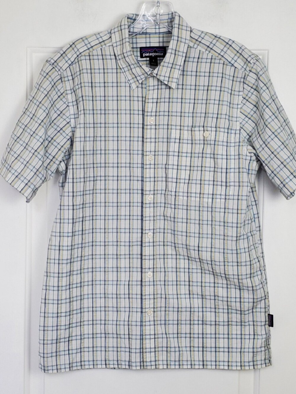 Patagonia Mens Puckerware Pieman Birch White Button Up Shirt - Size S - EUC
